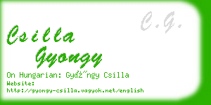 csilla gyongy business card